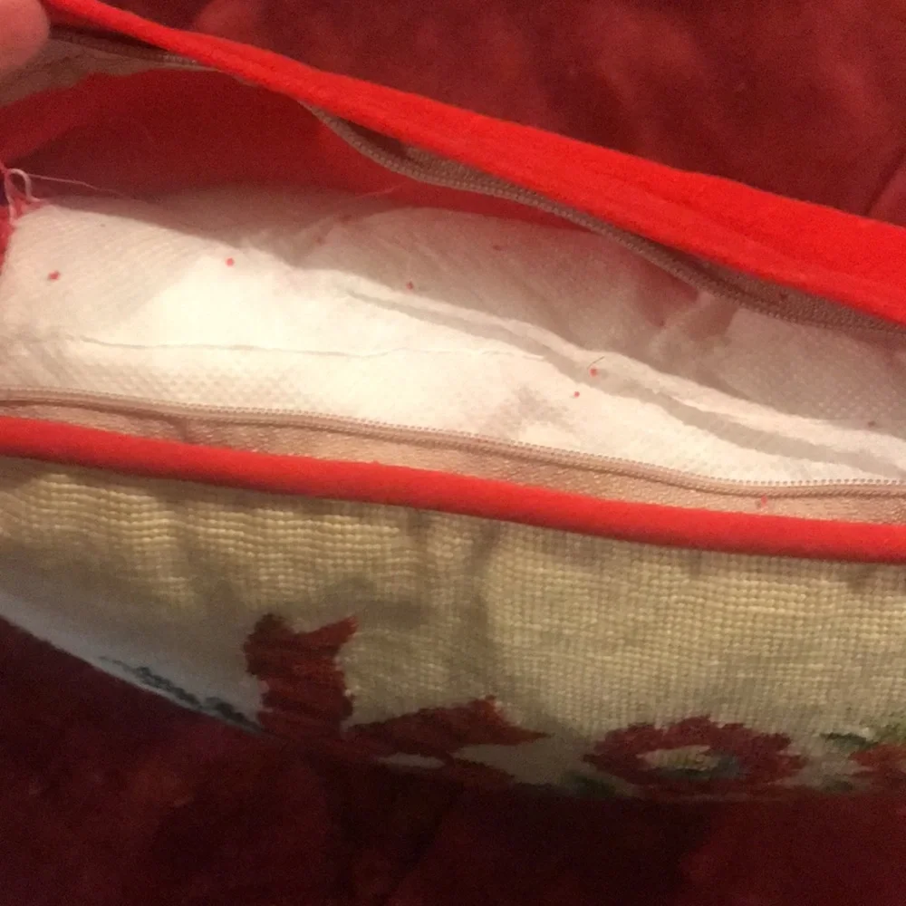 Pillow Needle Point Christmas Pillow Vintage